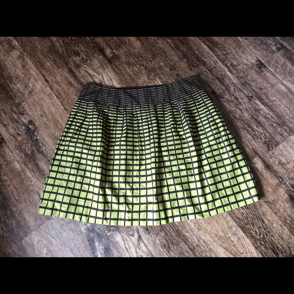 Brown/Green A-line Skirt